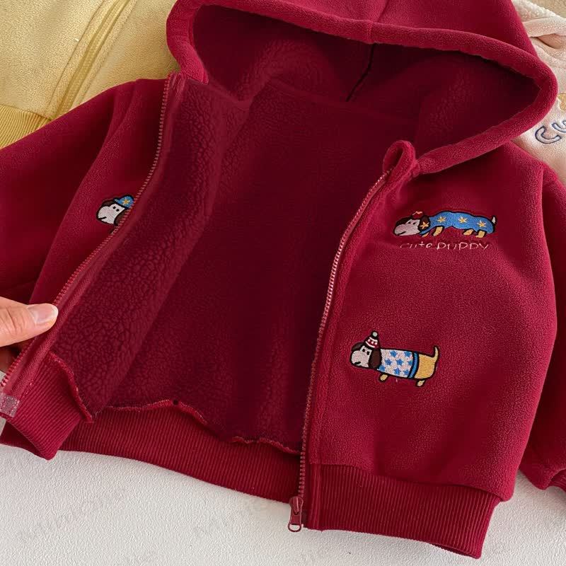 Baby Toddler Boy Embroidered Hooded Star Fleece Outerwear - image 7