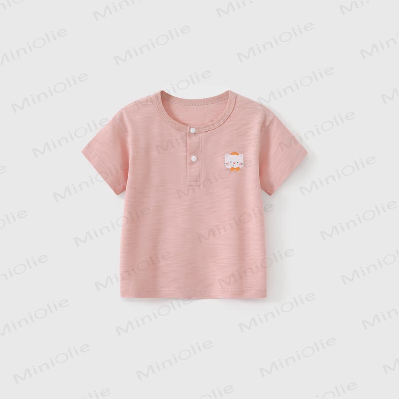 Baby Toddler Animal Print Short-Sleeve Tee - Pink - 3-4T - image 5