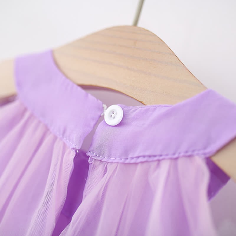 Toddler 3D Flower Bow Tulle Charming Dress - image 5