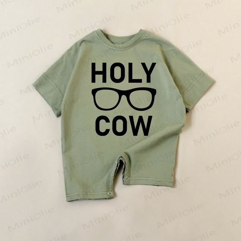 HOLY COW Baby Green Glasses Romper - Green - 18-24M - image 1