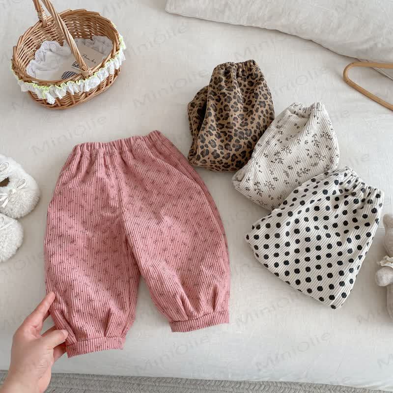 Baby Toddler Girl Cord Quilted Jogger Pants - image 8