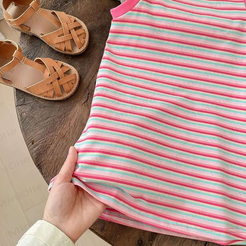 Toddler Stylish Striped Sleeveless Dress - image 11