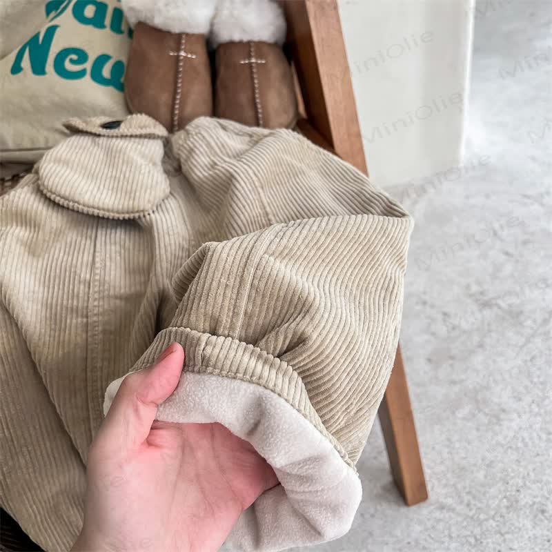 Baby Toddler Girl Cord Fleece Lined Pants - image 7