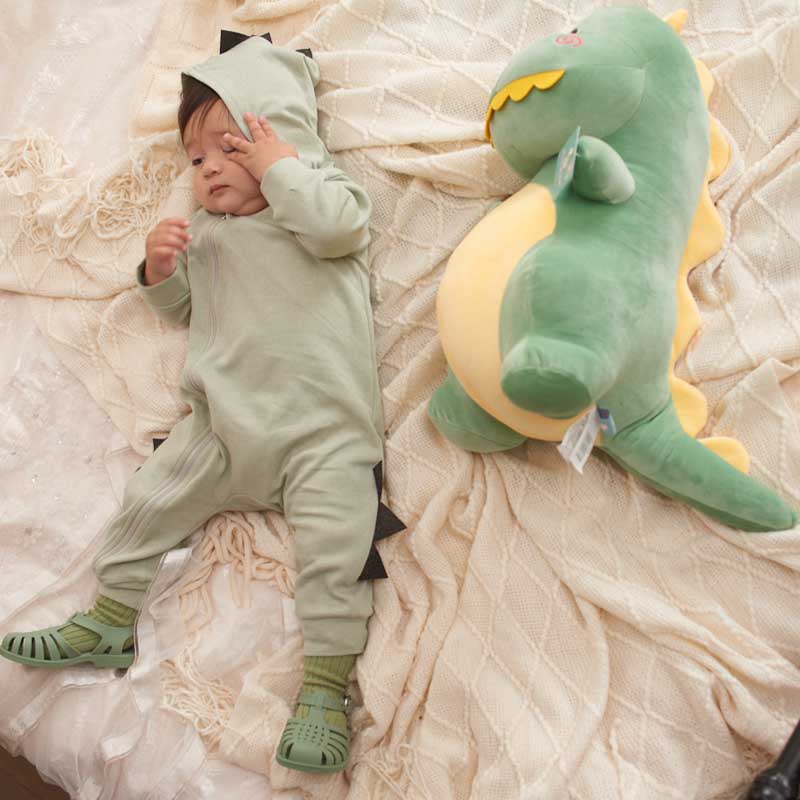 Baby dinosaur hooded on sale romper