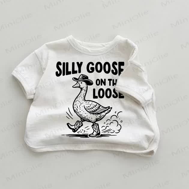 SILLY GOOSE ON THE LOOSE Baby T-shirt - White - 18-24M - image 1