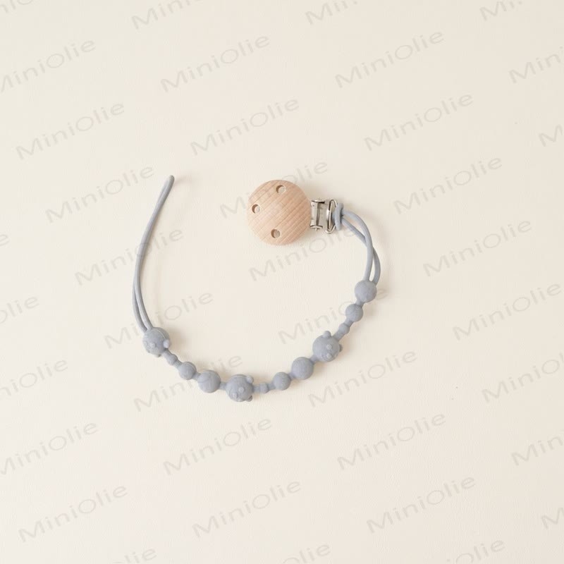 Baby Silicone Bear Pacifier Clip - Blue - 0-24M - image 12