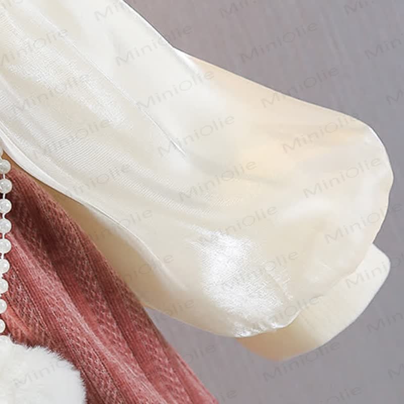 Baby Girl Bunny Fleece Lined Dress - image 5