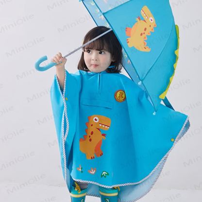 Toddler Dinosaur Hooded Cloak Raincoat - image 22