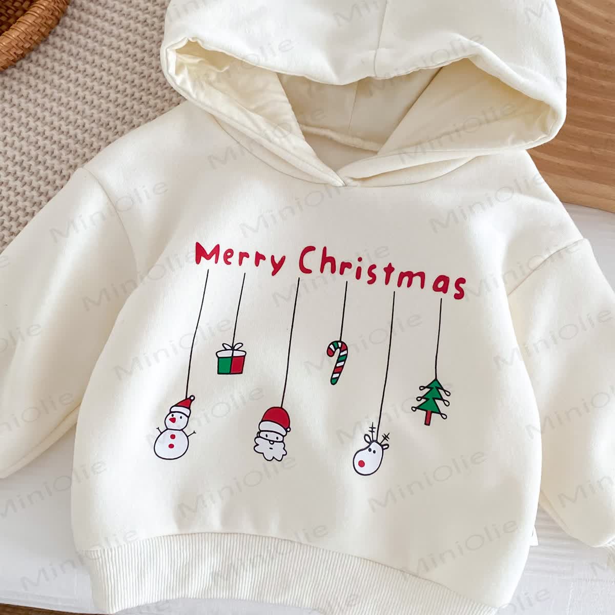 MERRY CHRISTMAS Baby Snowman Elk Santa Claus Hoodie - image 9
