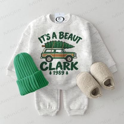 IT'S A BEAUT CLARK 1989 Baby Sweatshirt 2-piece Set - Light Grey - 2-3T - image 4