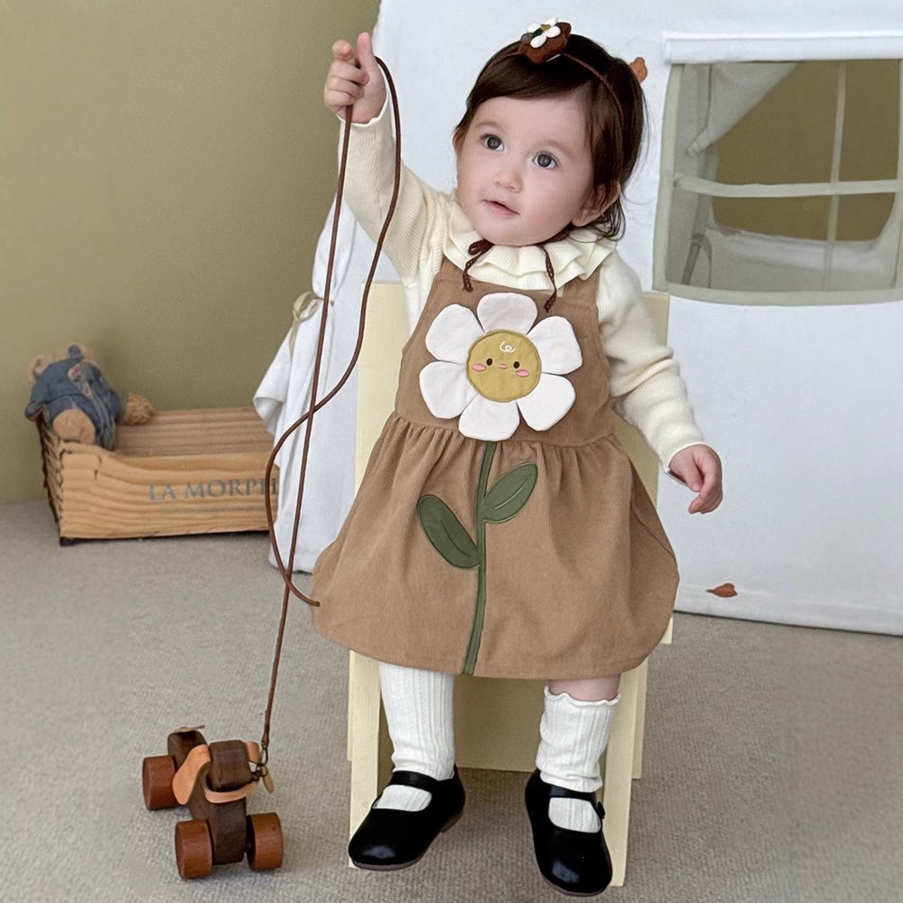 Baby Toddler Flower Cartoon Strap Dress - image 5