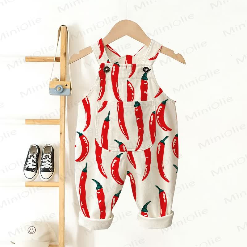 Baby Toddler Pepper White Overalls  - White - 3-5T - image 1