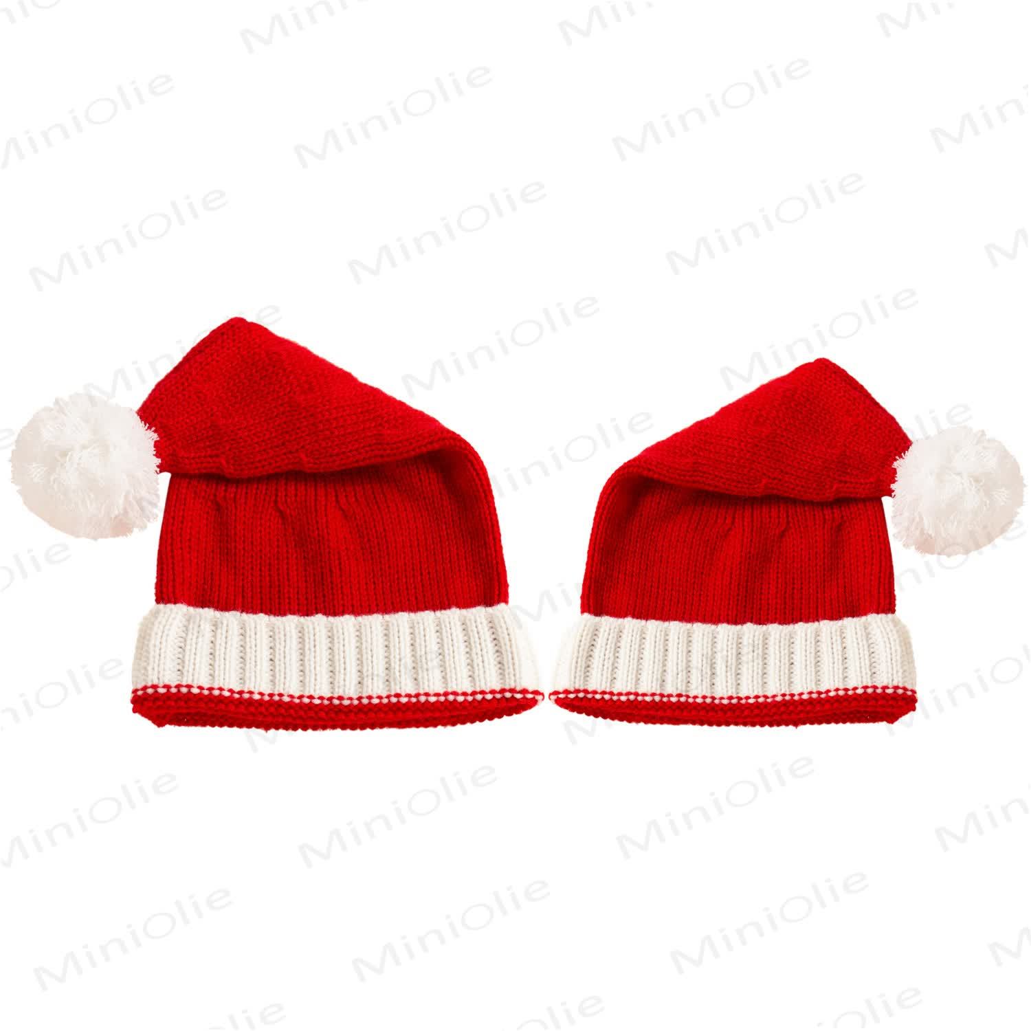 Baby Red Christmas Knitted Warm Beanie - image 3