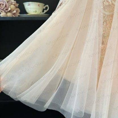 Toddler Kid Girl Sequin Mesh Flying Sleeves Dress - image 7