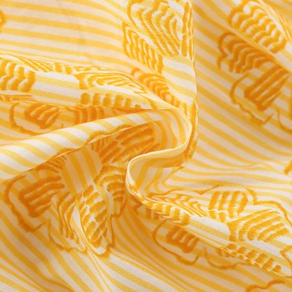 Toddler Kid Yellow Striped Flower Sleeveless Dress - image 7