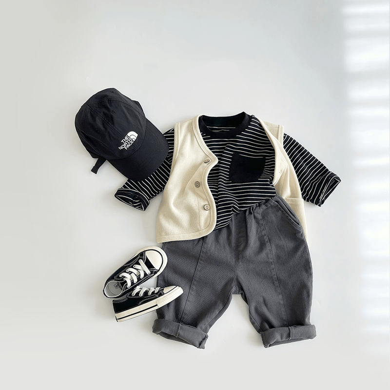 Toddler Striped Base Layer Simple T-Shirt - image 11