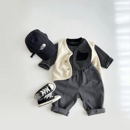 Toddler Striped Base Layer Simple T-Shirt - image 11
