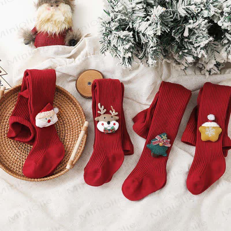 Baby Christmas Cartoon Tights - image 3