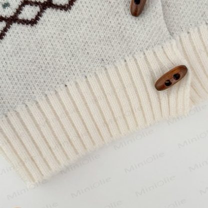 Baby Toddler Nordic Knit Cardigan or Brown Pants - image 6