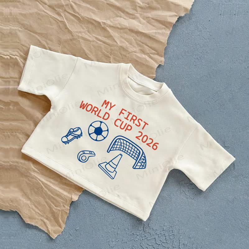 MY FIRST WORLD CUP 2026 Baby White Slogan Casual T-Shirt - White - 2-3T - image 1