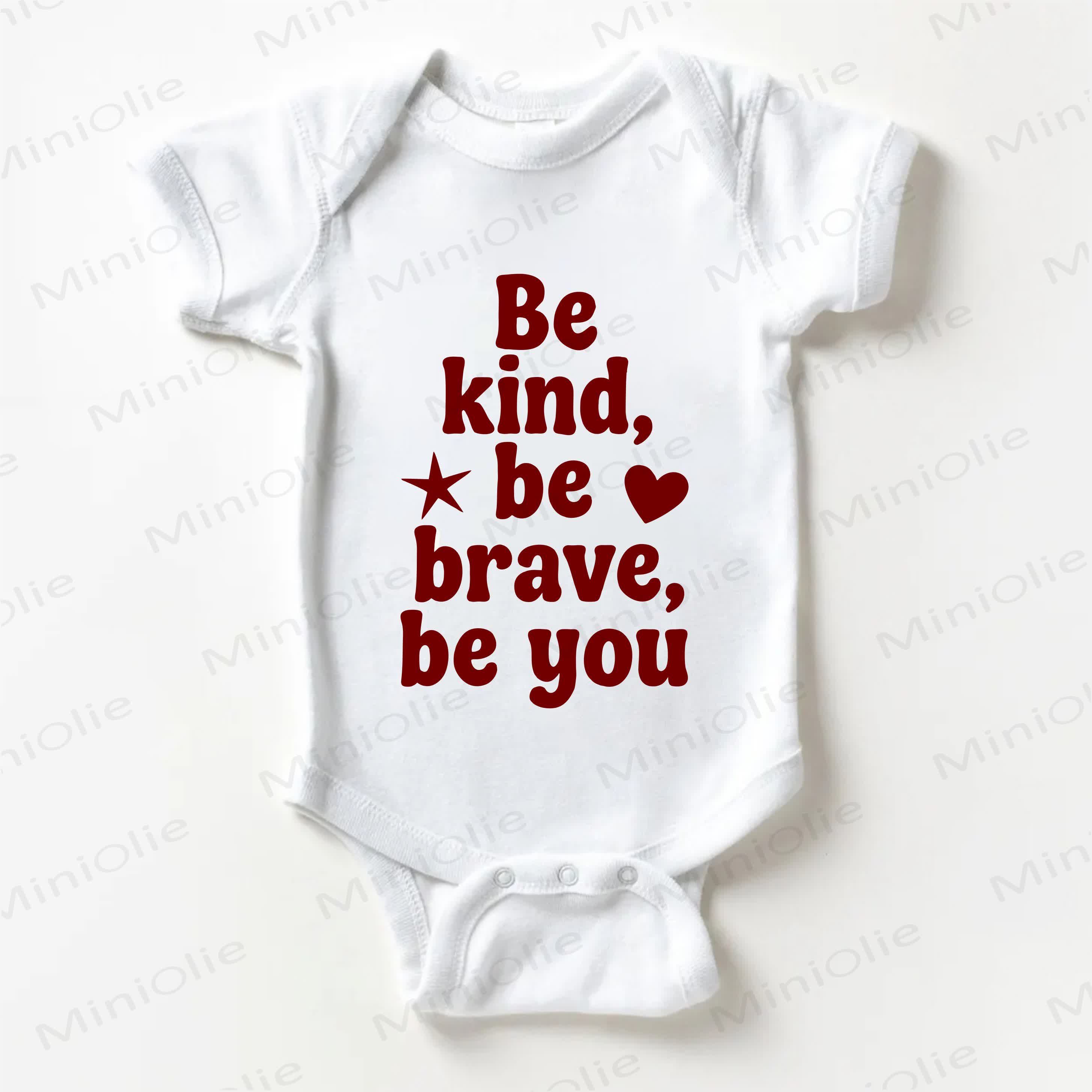 BE KIND, BE BRAVE, BE YOU Baby White Bodysuit - White - 18-24M - image 1