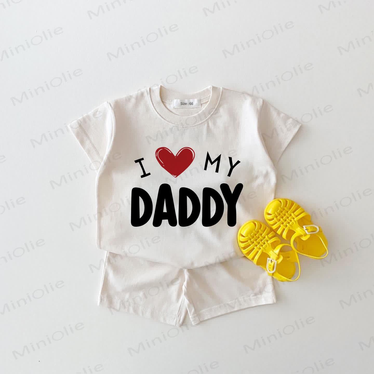 I MY DADDY Baby White 2-piece Set - White - 18-24M - image 1