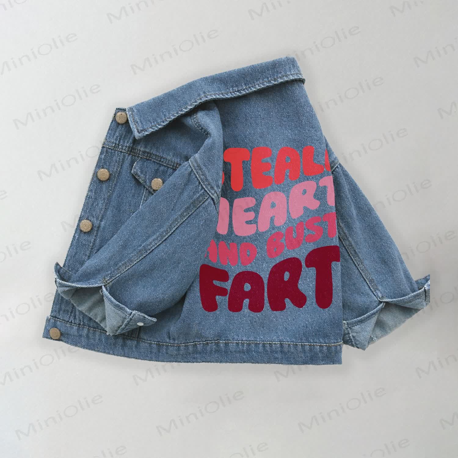 STEALING HEART AND BUSTING FARTS Toddler Kid Denim Jacket - Blue - 10-11T - image 1