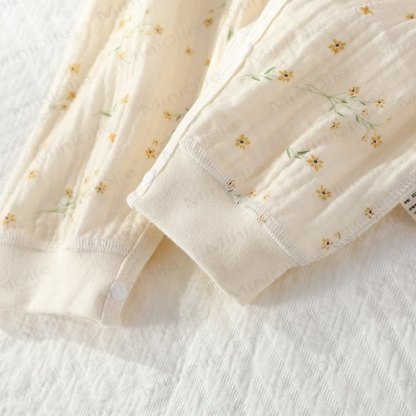 Baby Girl Orchid Daisy Beige Kimono Romper - image 11