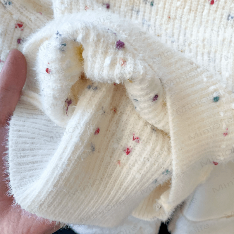 Kid Girl Pink Heart Knitted Pullover Sweater - image 11