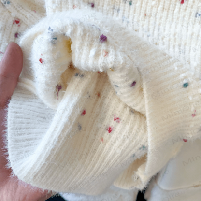 Kid Girl Pink Heart Knitted Pullover Sweater - image 11