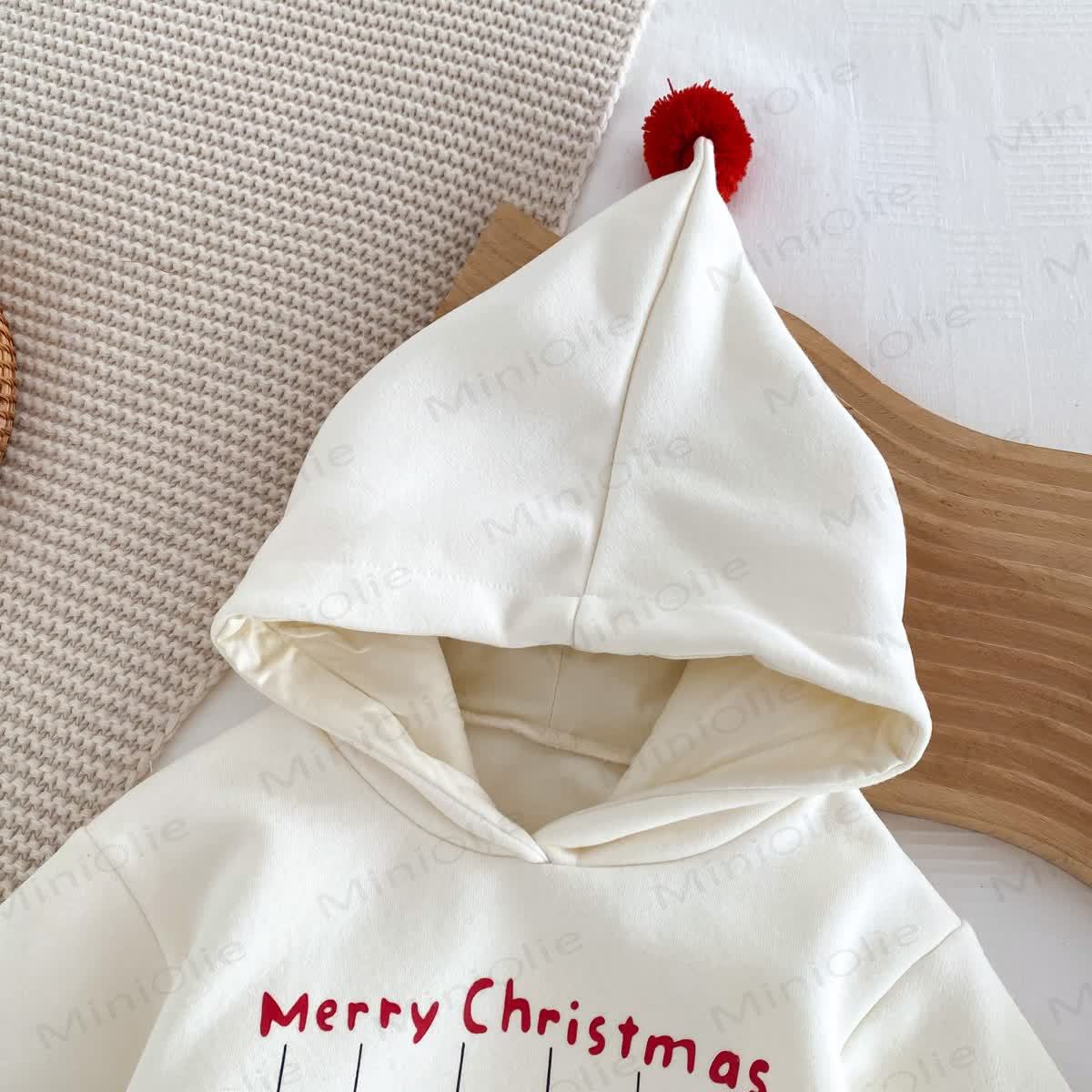 MERRY CHRISTMAS Baby Snowman Elk Santa Claus Hoodie - image 8
