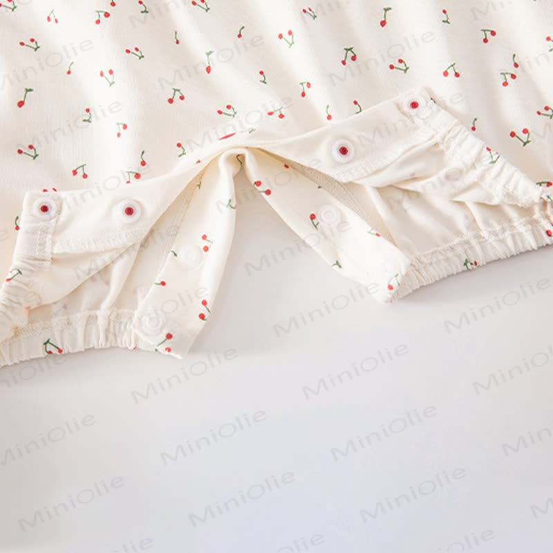 Baby White/Brown Print Straps Romper - image 9