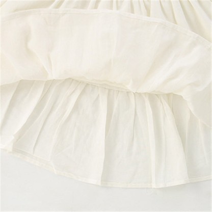 Toddler Solid Color White Princess Dress - image 6