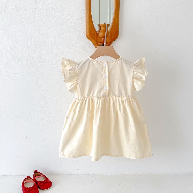 Toddler Embroidered Strawberry Ruffle Sleeves Dress - image 28