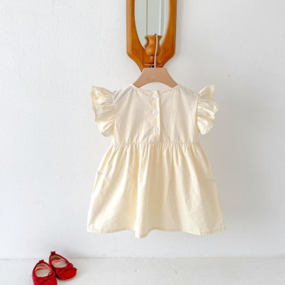 Toddler Embroidered Strawberry Ruffle Sleeves Dress - image 28