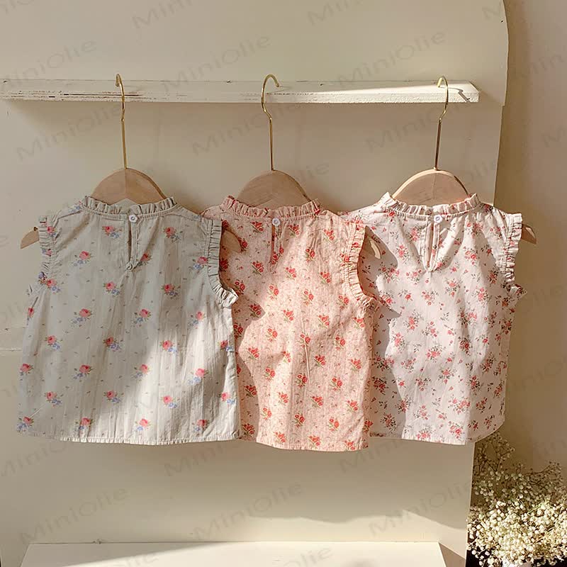 Kid Girl Roses Printed Tank Top - image 2