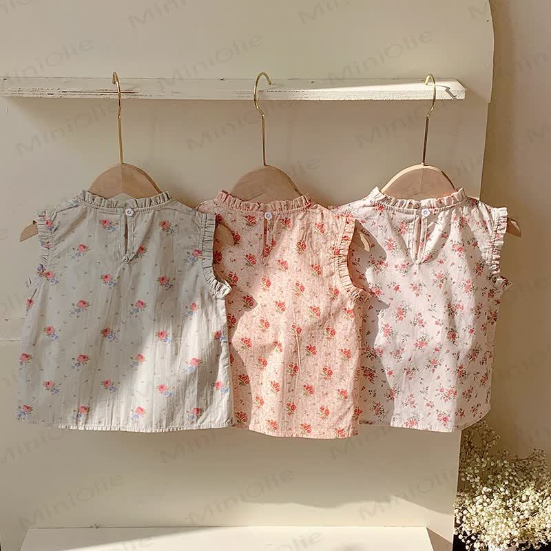 Kid Girl Roses Printed Tank Top - image 2