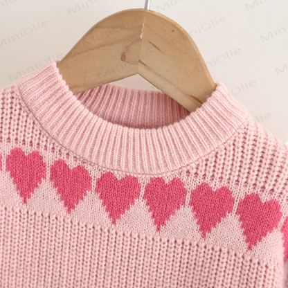 Toddler 2-Piece Knitted Jacquard Heart Set - image 5
