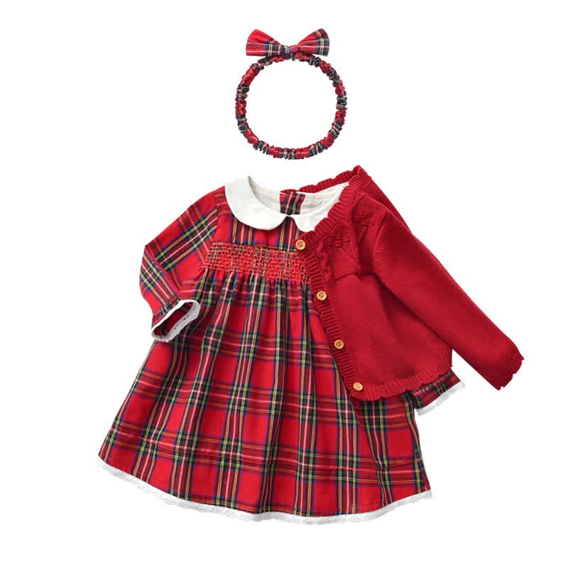 Baby Red Cardigan/Dress with headband - image 2
