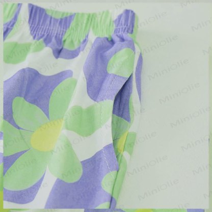 Baby 2-piece Flower Dot Blue Sleeveless Set - image 6