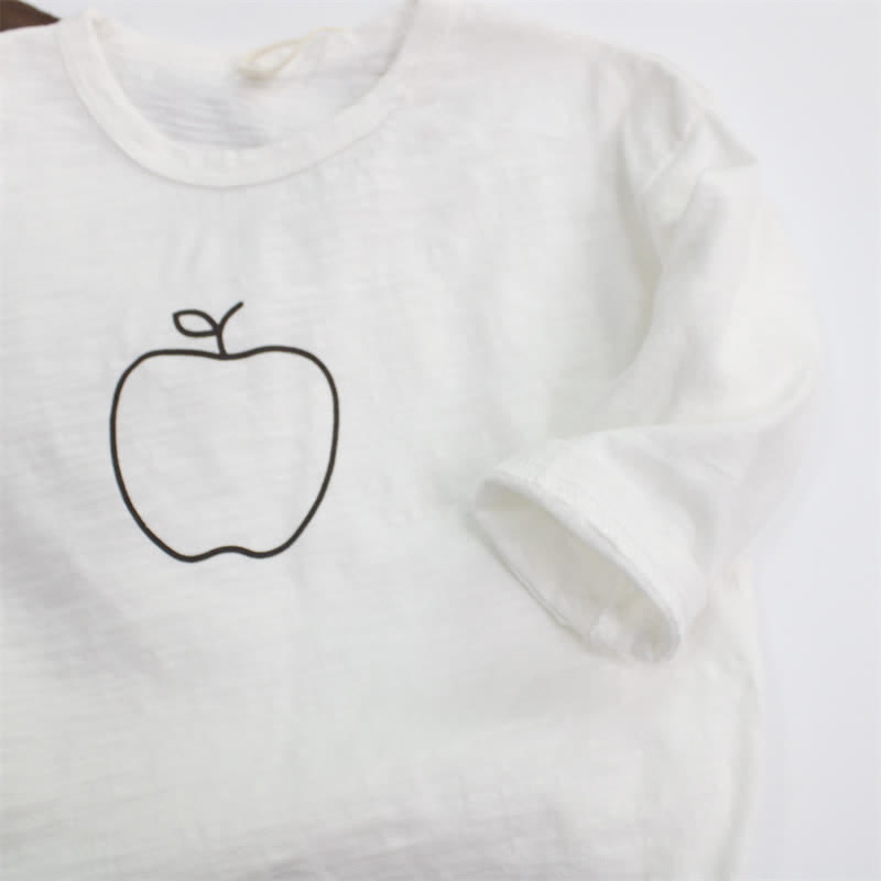 Toddler Apple Simple Drawing T-Shirt - image 7
