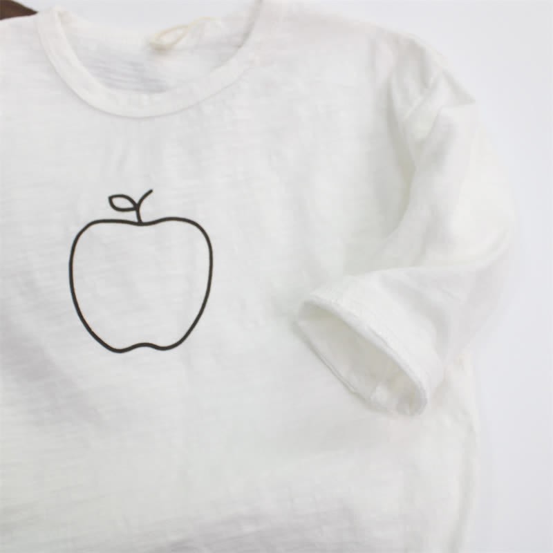 Toddler Apple Simple Drawing T-Shirt - image 7