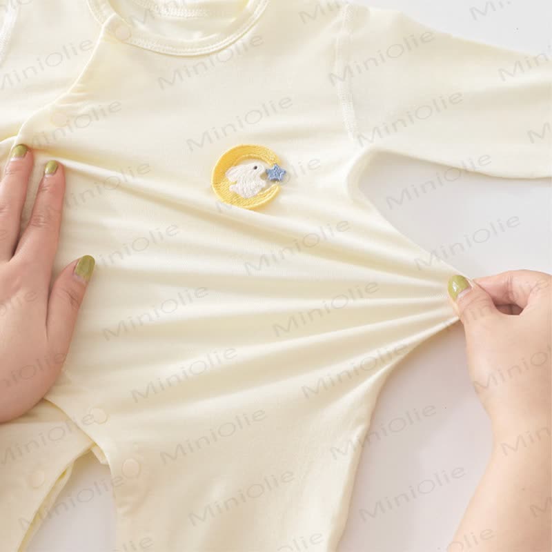 Baby Animal/Flower Solid Color Romper - image 8