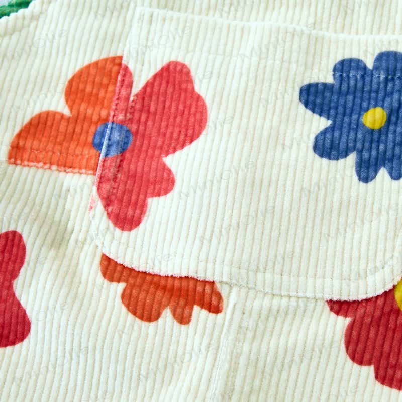 Baby Toddler Colorful Flower Corduroy Overalls  - image 5