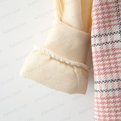 Baby Plaid Dress with Flower Bag - image 8