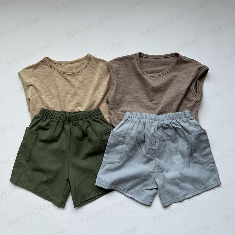 Body Toddler Solid Color Stripe Tank Top - image 4