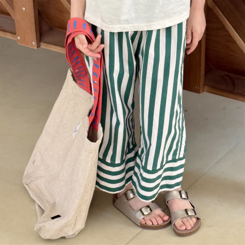 Toddler Girl Striped Simple Loose Pants - image 12