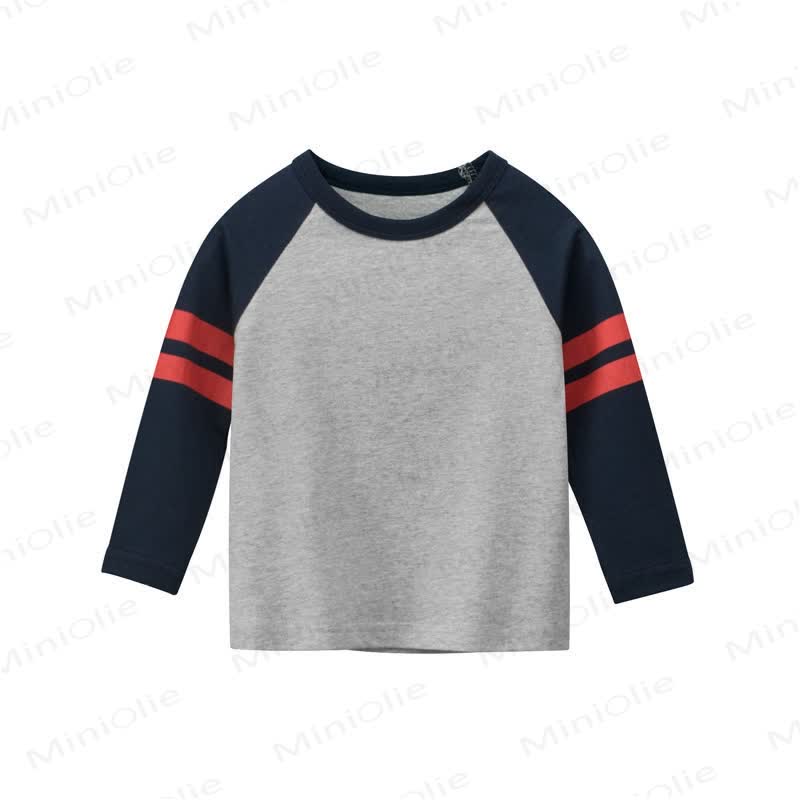 Kid Boy Contrast Color Raglan T-Shirt - Grey - 10Y - image 4