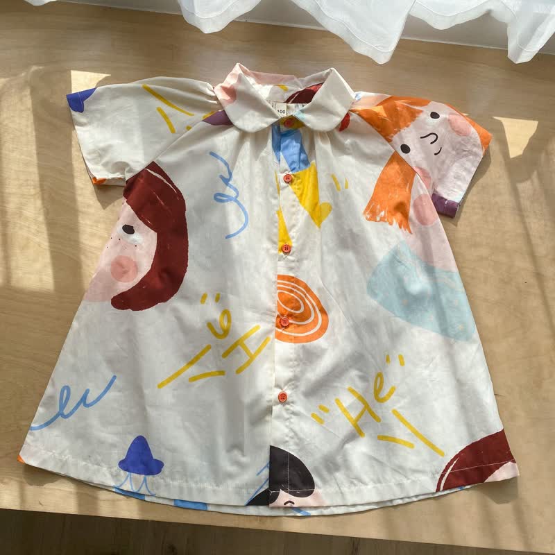 Toddler Beige Polo Cartoonish Girl Dress - image 2