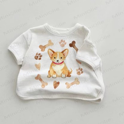 Baby Puppy Bone T-shirt - White - 18-24M - image 1